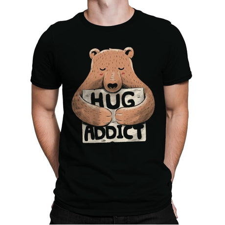 Hug Addict - Mens Premium T-Shirts RIPT Apparel Small / Black