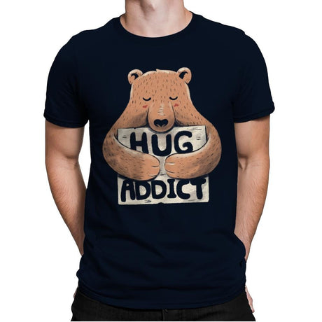 Hug Addict - Mens Premium T-Shirts RIPT Apparel Small / Midnight Navy