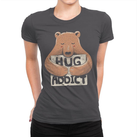 Hug Addict - Womens Premium T-Shirts RIPT Apparel Small / Heavy Metal