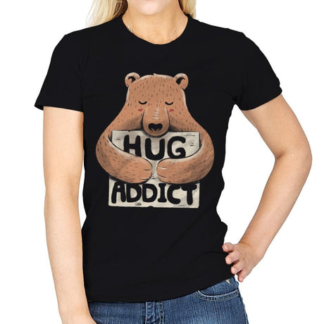 Hug Addict - Womens T-Shirts RIPT Apparel Small / Black