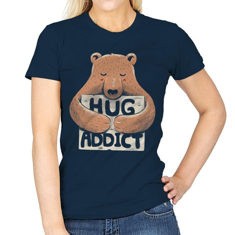 Hug Addict - Womens T-Shirts RIPT Apparel Small / Navy