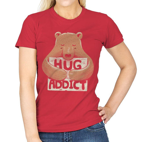 Hug Addict - Womens T-Shirts RIPT Apparel Small / Red