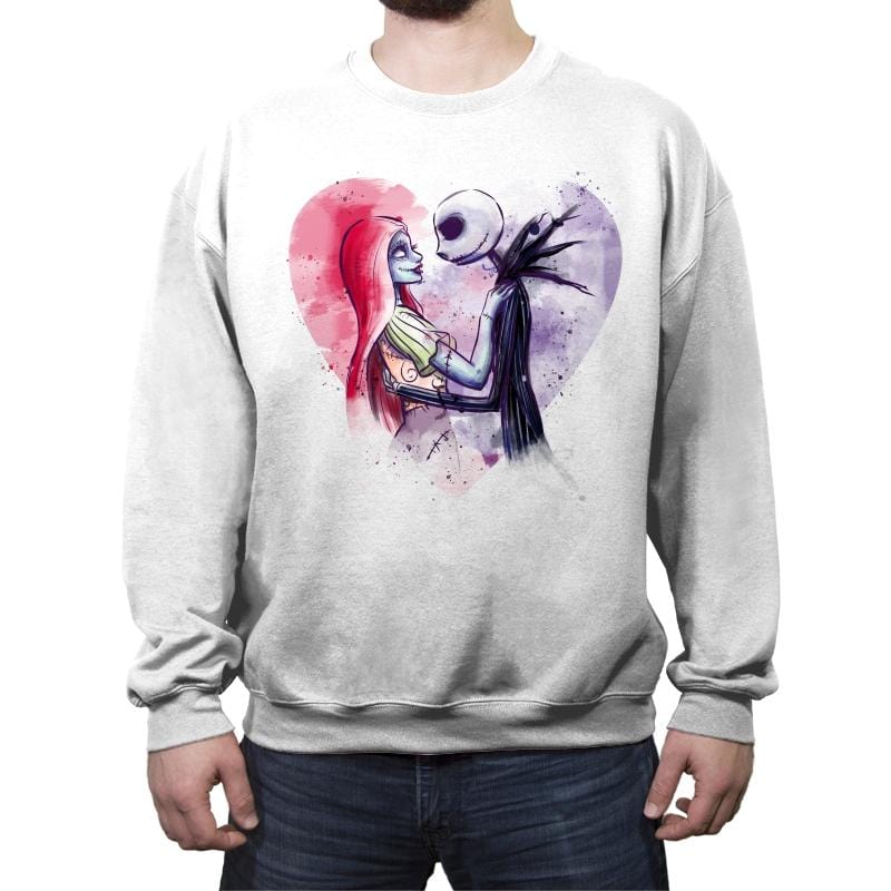 Hug in the Dark - Crew Neck Sweatshirt Crew Neck Sweatshirt RIPT Apparel Small / White