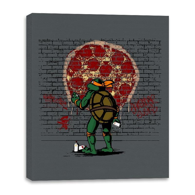 Hungry Graffiti - Canvas Wraps Canvas Wraps RIPT Apparel 16x20 / Charcoal