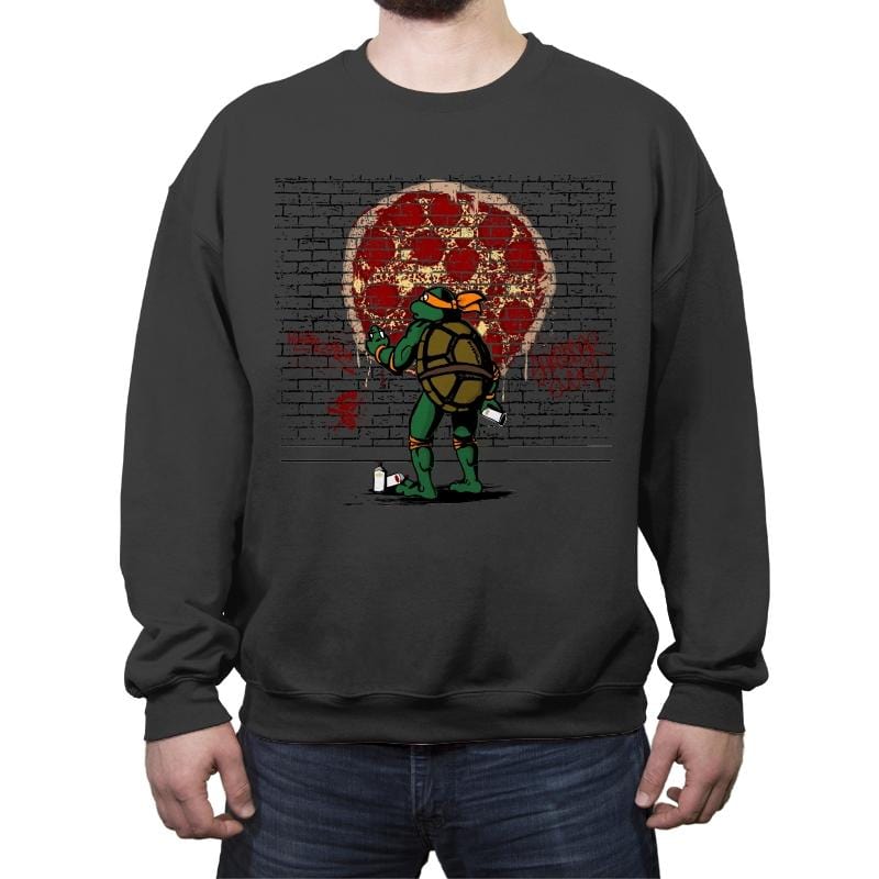 Hungry Graffiti - Crew Neck Sweatshirt Crew Neck Sweatshirt RIPT Apparel Small / Charcoal