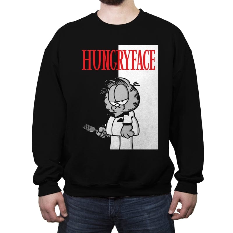 Hungryface - Crew Neck Sweatshirt Crew Neck Sweatshirt RIPT Apparel Small / Black