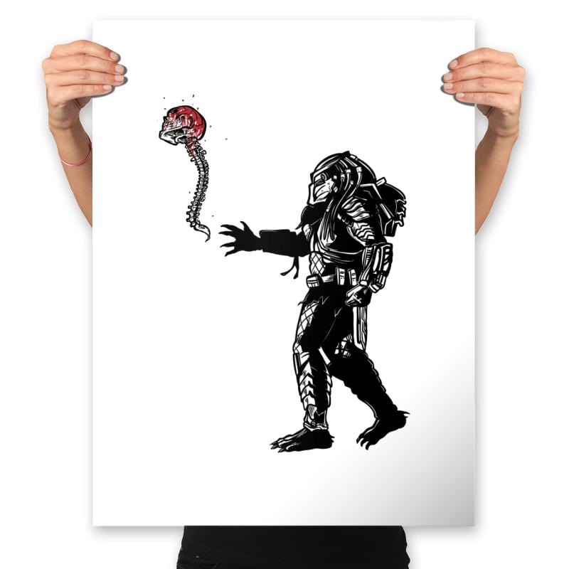 Hunter with the Trophy - Prints Posters RIPT Apparel 18x24 / White