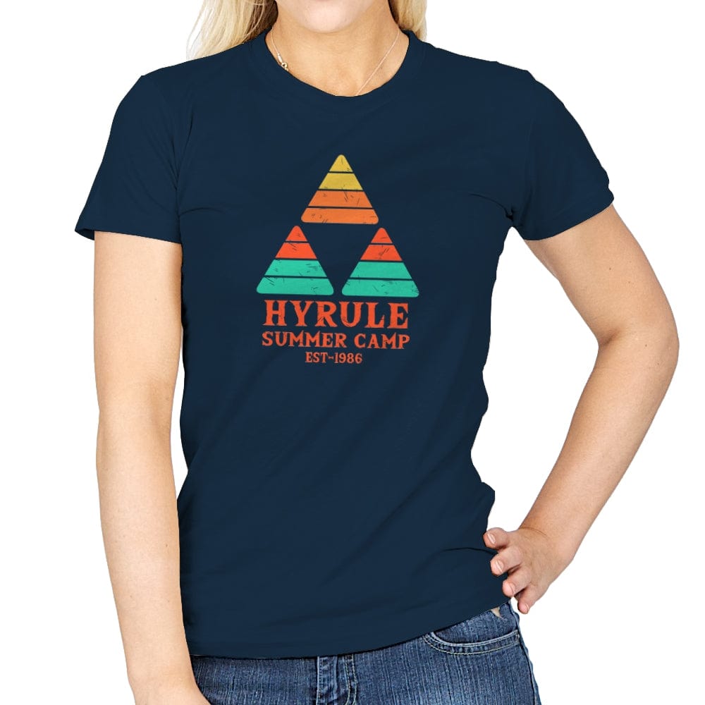 Hyrule Summer Camp - Womens T-Shirts RIPT Apparel Small / Navy