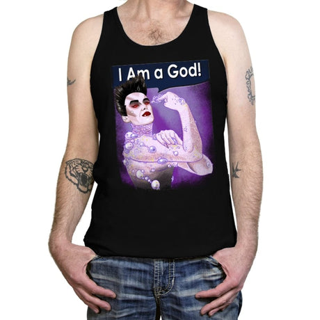 I Am a God! - Tanktop Tanktop RIPT Apparel X-Small / Black