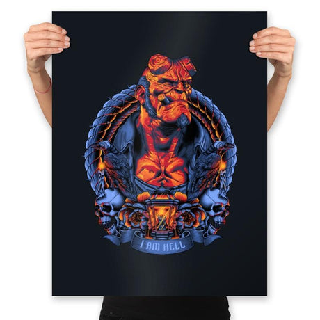 I Am Hell - Prints Posters RIPT Apparel 18x24 / Black