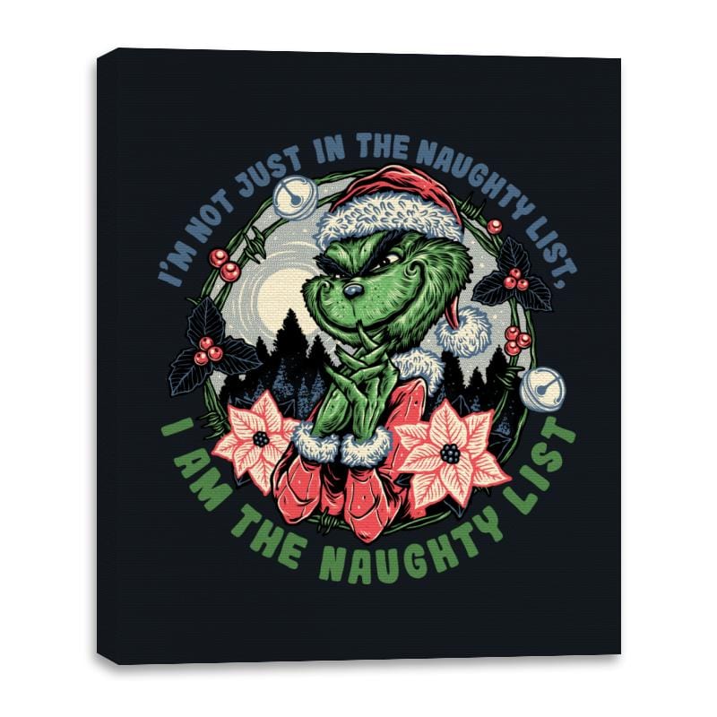 I Am The Naughty List - Canvas Wraps Canvas Wraps RIPT Apparel 16x20 / Black