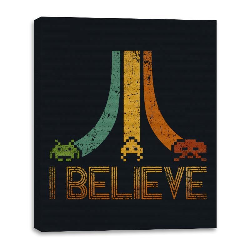 I Believe - Canvas Wraps Canvas Wraps RIPT Apparel 16x20 / Black