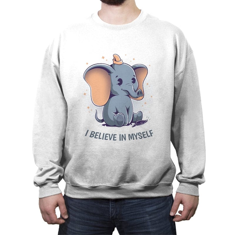 I Believe In Myself - Crew Neck Sweatshirt Crew Neck Sweatshirt RIPT Apparel Small / White