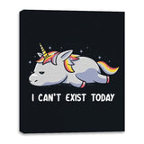 I Can't Exist Today - Canvas Wraps Canvas Wraps RIPT Apparel 16x20 / Black