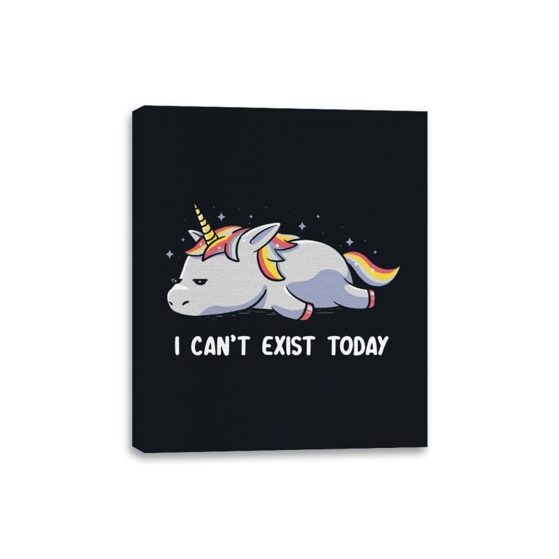 I Can't Exist Today - Canvas Wraps Canvas Wraps RIPT Apparel 8x10 / Black