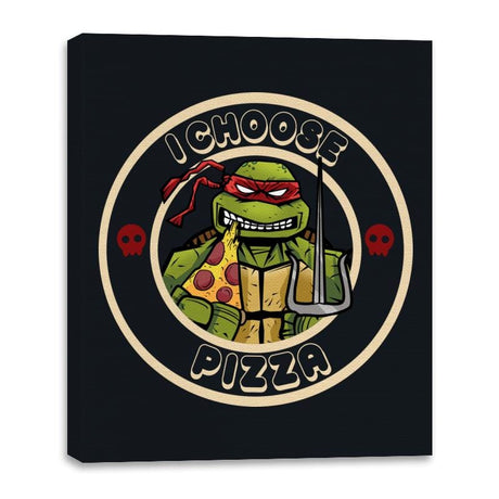 I Choose Pizza - Canvas Wraps Canvas Wraps RIPT Apparel 16x20 / Black