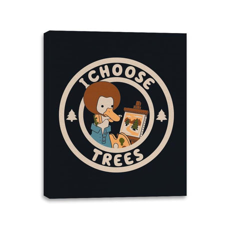 I Choose Trees - Canvas Wraps Canvas Wraps RIPT Apparel 11x14 / Black