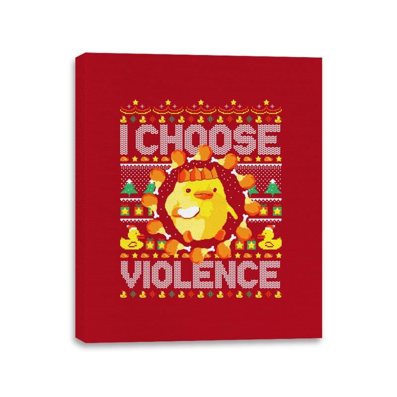 I Choose Violence - Canvas Wraps Canvas Wraps RIPT Apparel 11x14 / Red