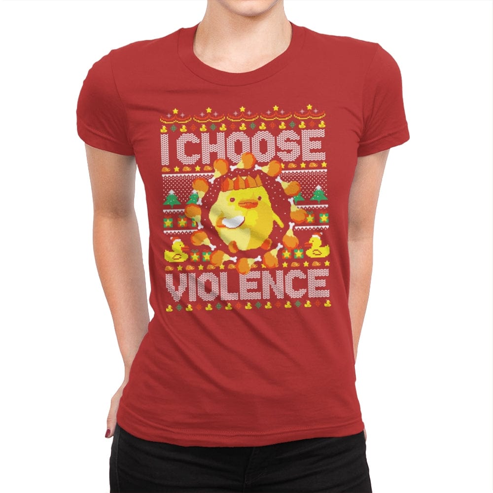 I Choose Violence - Womens Premium T-Shirts RIPT Apparel Small / Red