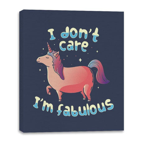 I Don't Care I'm Fabulous - Canvas Wraps Canvas Wraps RIPT Apparel 16x20 / Navy