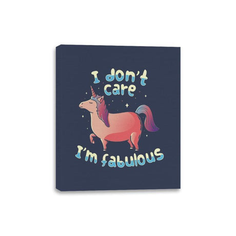 I Don't Care I'm Fabulous - Canvas Wraps Canvas Wraps RIPT Apparel 8x10 / Navy