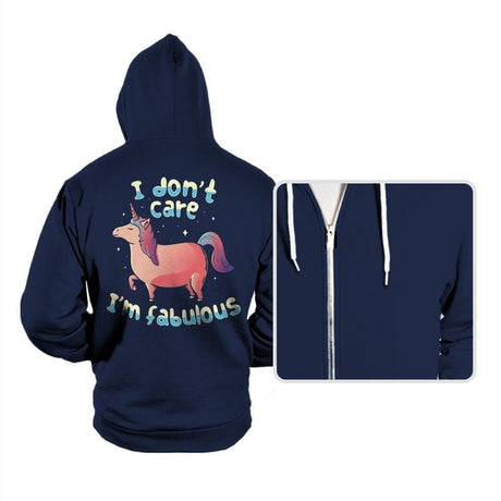 I Don't Care I'm Fabulous - Hoodies Hoodies RIPT Apparel Small / Navy