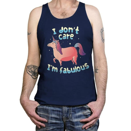 I Don't Care I'm Fabulous - Tanktop Tanktop RIPT Apparel X-Small / Navy