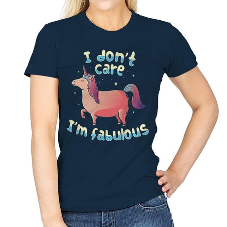 I Don't Care I'm Fabulous - Womens T-Shirts RIPT Apparel Small / Navy