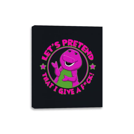 I Don't Give AF - Canvas Wraps Canvas Wraps RIPT Apparel 8x10 / Black