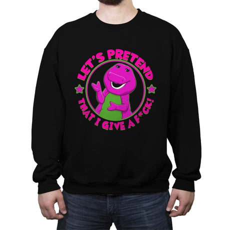 I Don't Give AF - Crew Neck Sweatshirt Crew Neck Sweatshirt RIPT Apparel Small / Black