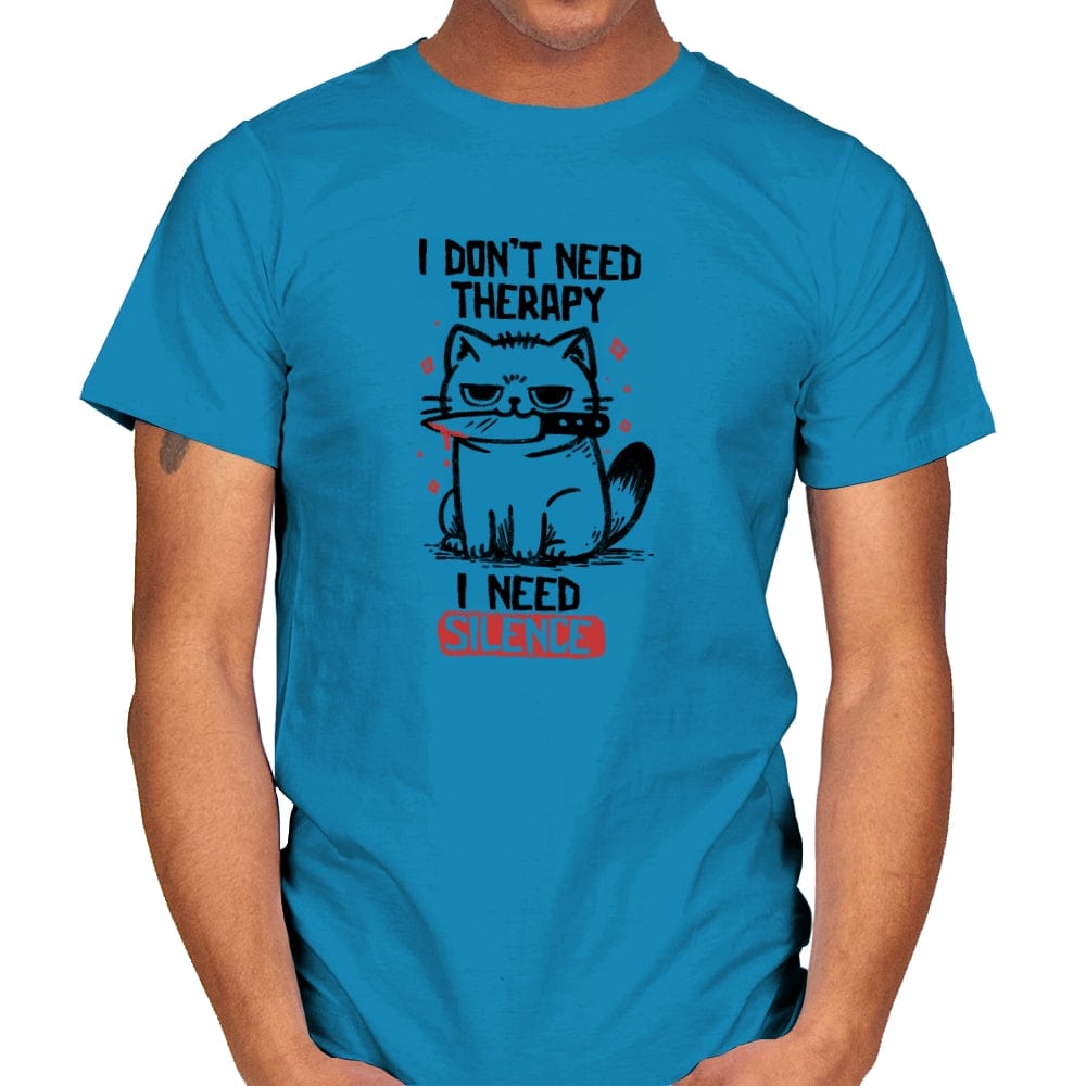 I Dont Need Therapy I Need Silence - Mens T-Shirts RIPT Apparel Small / Sapphire