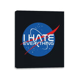 I Hate Everything - Canvas Wraps Canvas Wraps RIPT Apparel 11x14 / Black