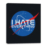 I Hate Everything - Canvas Wraps Canvas Wraps RIPT Apparel 16x20 / Black