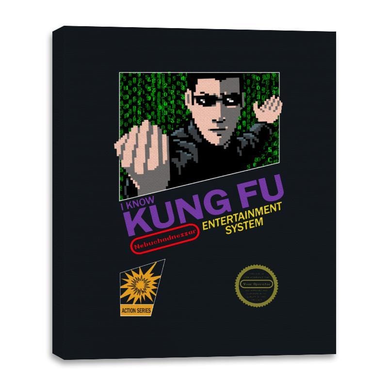 I Know Kung Fu - Canvas Wraps Canvas Wraps RIPT Apparel 16x20 / Black