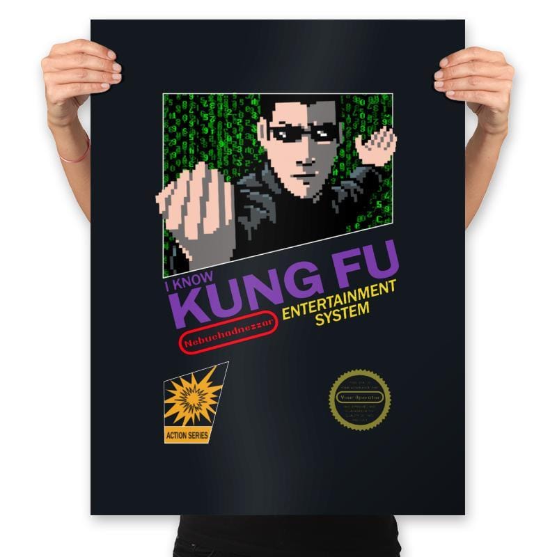 I Know Kung Fu - Prints Posters RIPT Apparel 18x24 / Black