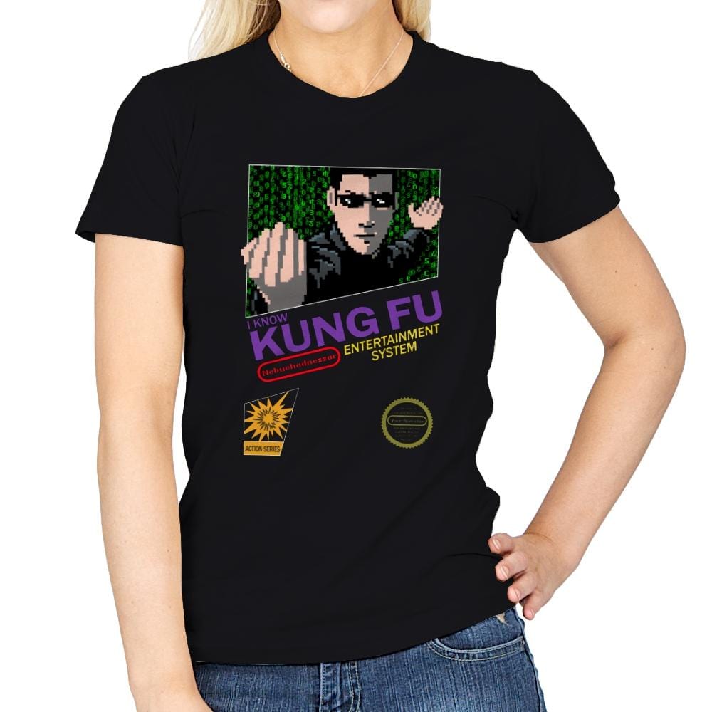 I Know Kung Fu - Womens T-Shirts RIPT Apparel Small / Black