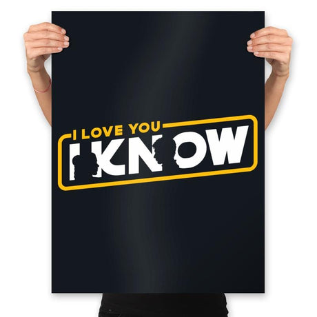 I Know - Prints Posters RIPT Apparel 18x24 / Black