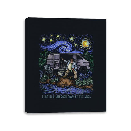 I Live in a Van Gogh - Best Seller - Canvas Wraps Canvas Wraps RIPT Apparel 11x14 / Black