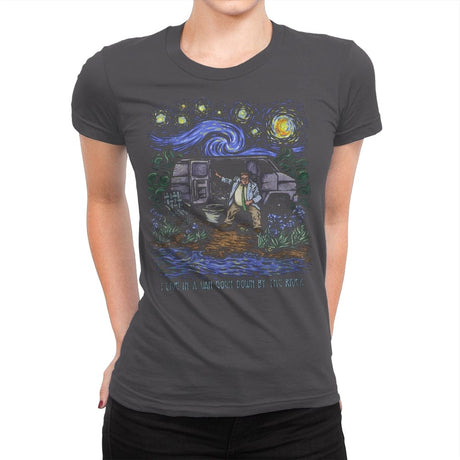 I Live in a Van Gogh - Best Seller - Womens Premium T-Shirts RIPT Apparel Small / Heavy Metal