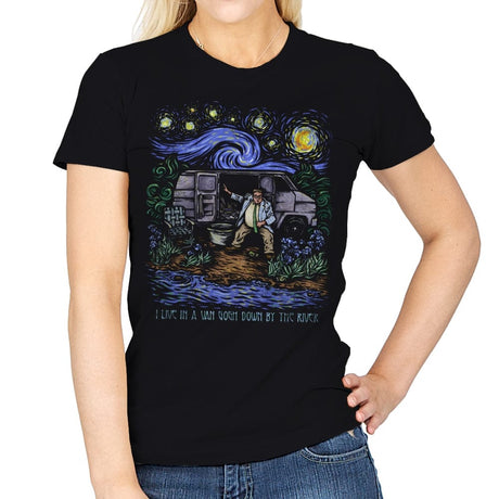 I Live in a Van Gogh - Best Seller - Womens T-Shirts RIPT Apparel Small / Black