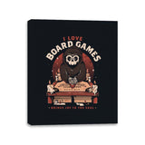 I Love Board Games - Canvas Wraps Canvas Wraps RIPT Apparel 11x14 / Black