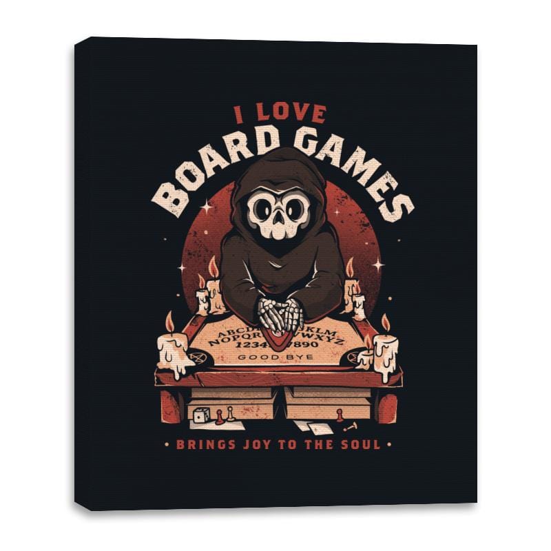 I Love Board Games - Canvas Wraps Canvas Wraps RIPT Apparel 16x20 / Black