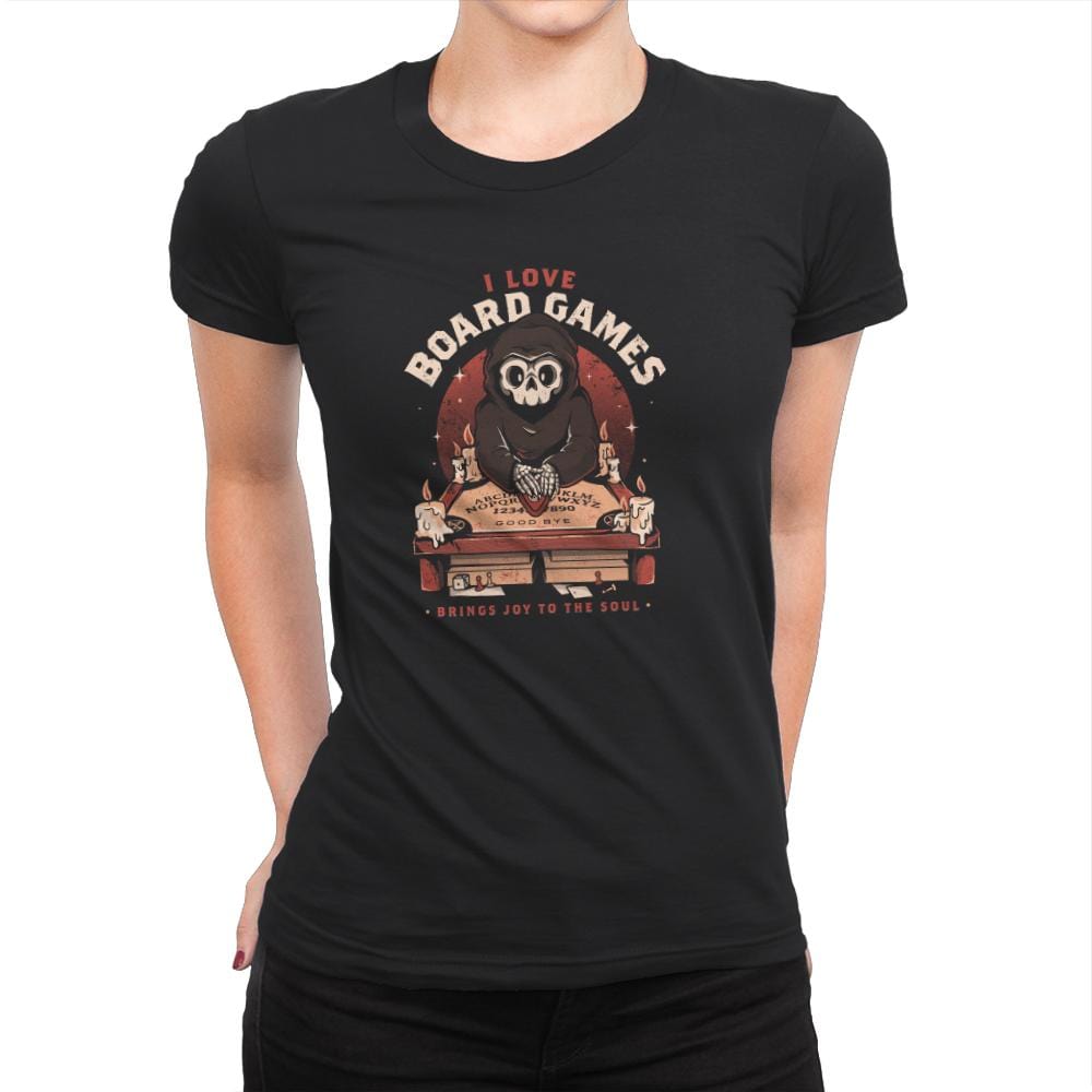 I Love Board Games - Womens Premium T-Shirts RIPT Apparel Small / Black