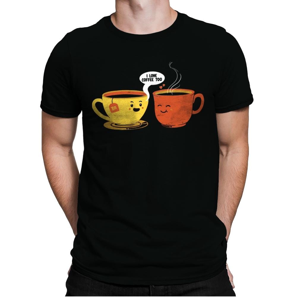 I Love Coffee Too - Mens Premium T-Shirts RIPT Apparel Small / Black