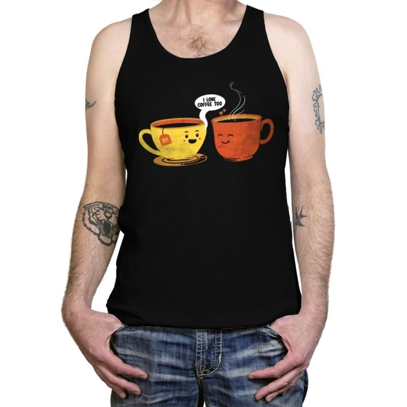 I Love Coffee Too - Tanktop Tanktop RIPT Apparel X-Small / Black