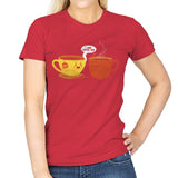 I Love Coffee Too - Womens T-Shirts RIPT Apparel Small / Red