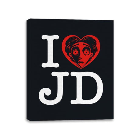 I Love JD - Canvas Wraps Canvas Wraps RIPT Apparel 11x14 / Black