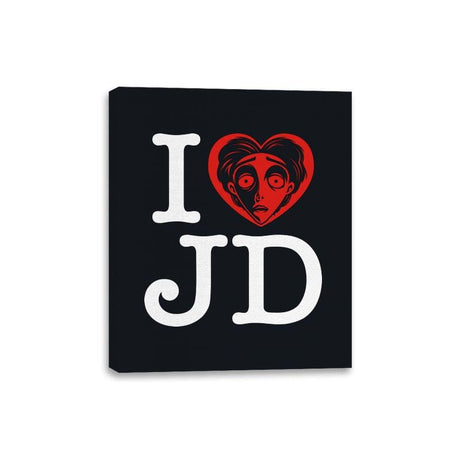 I Love JD - Canvas Wraps Canvas Wraps RIPT Apparel 8x10 / Black