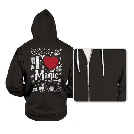 I love Magic - Hoodies Hoodies RIPT Apparel Small / Black