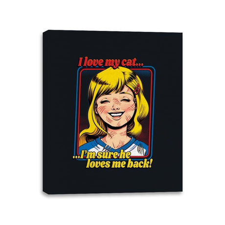 I Love My Cats - Canvas Wraps Canvas Wraps RIPT Apparel 11x14 / Black